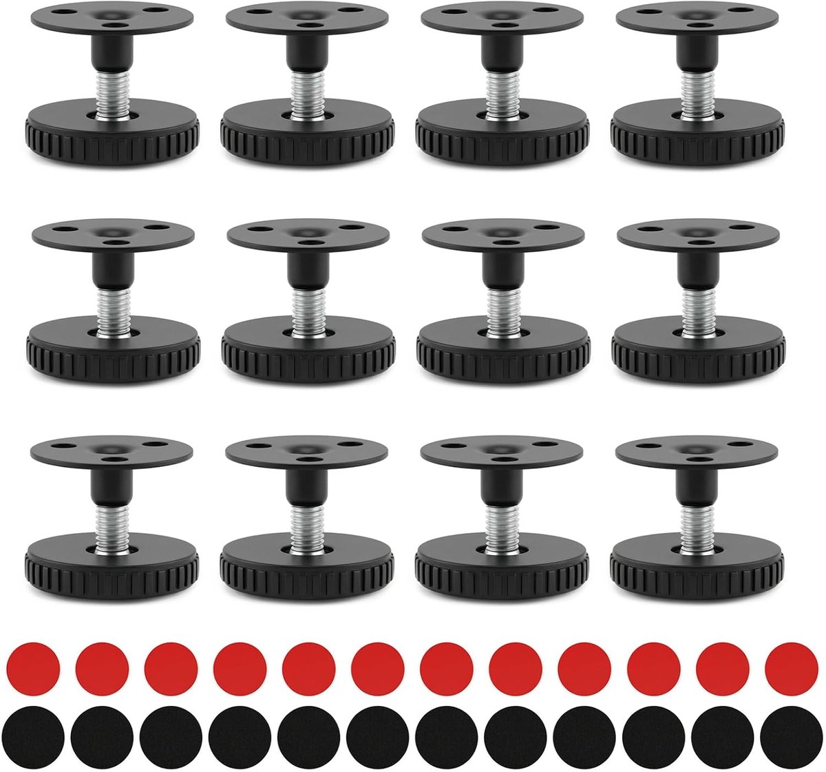 Verstelbare meubelpoten 33-40 mm - metaal - antislip en zelfklevend - ideaal voor meubels - ShopVlot