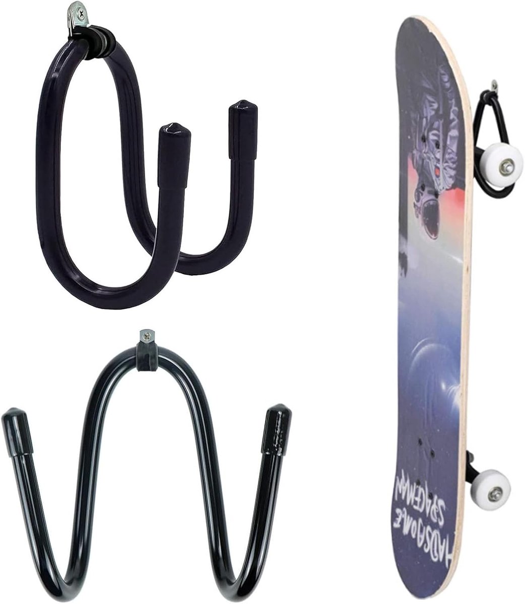Houder voor stofzuigerslang - Set van 2 - Metalen wandmontage - Ruimtebesparend voor garage - ShopVlot