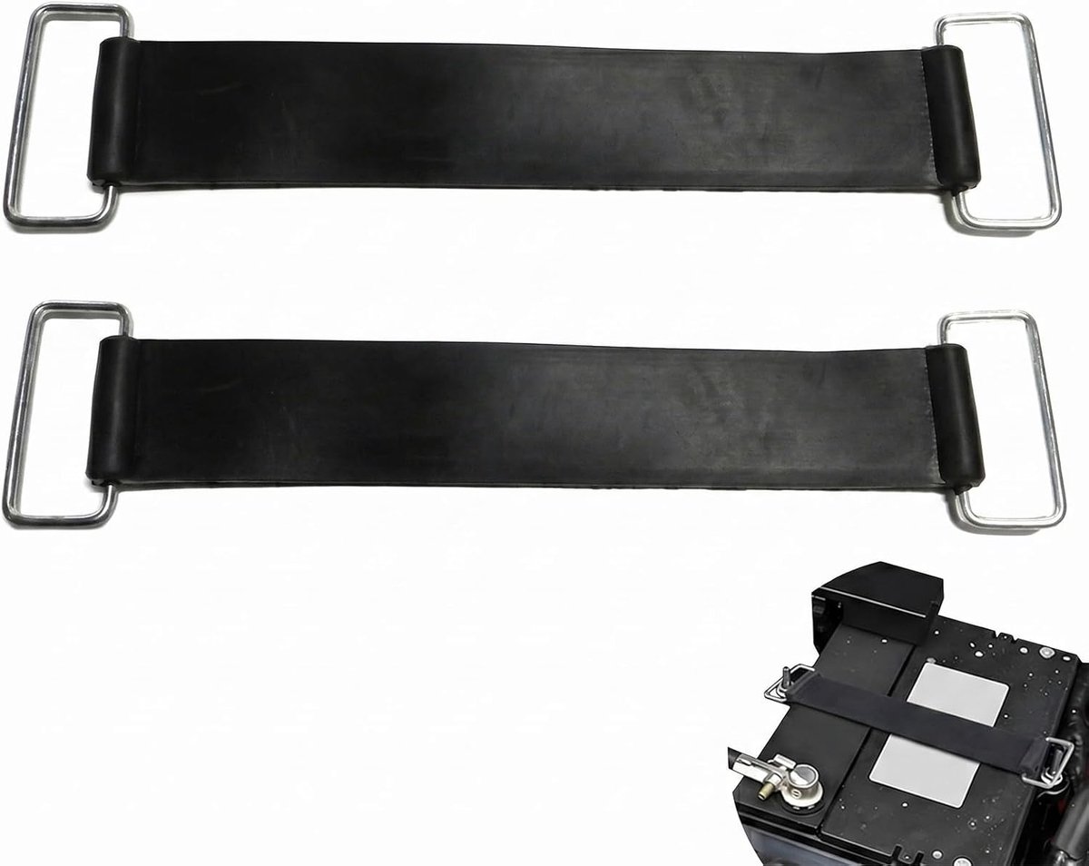 Accuriemen voor motorfiets 17,5 x 2,5 cm - rubber elastisch - antislip - veilige grip - ShopVlot
