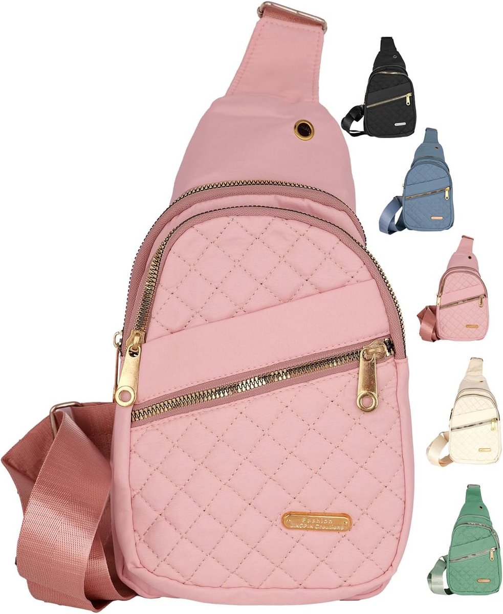 Crossbody Sling Backpack Bag Women Shoulder Bag Chest Bag Lightweight Crossbody Backpack Men Shoulder Bags with - ShopVlot
