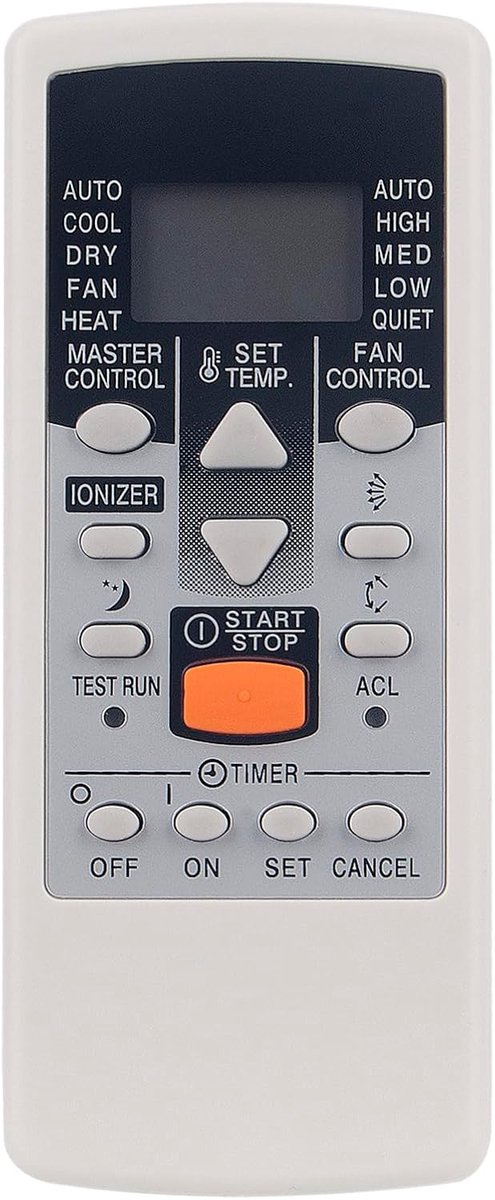 ALLIMITY Replacement air conditioning remote control suitable for Fujitsu Air Conditioner AC A/C AR-PV1 AR-JE4 AR-JE5 - ShopVlot