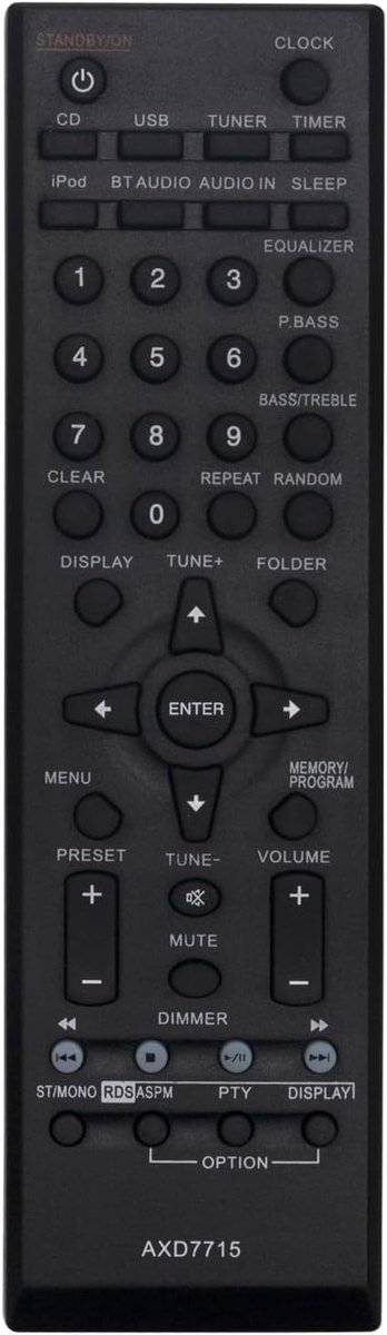 AULCMEET AXD7715 Replacement Remote Control Compatible with Pioneer Micro System Home Audio X-SMC11, X-SMC11-S - ShopVlot