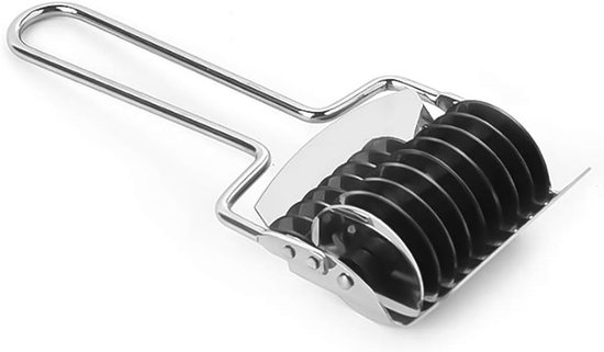 Manual Pasta Cutter, Stainless Steel Kitchen Cutter for Noodles and Vegetables Practical Dough Cutter Tool 21.8 X 6.6 - ShopVlot — afbeelding 3