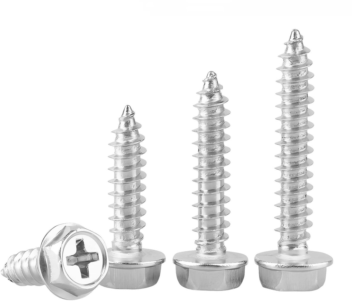 20pcs self tapping screws with flange, M3x16mm - ShopVlot