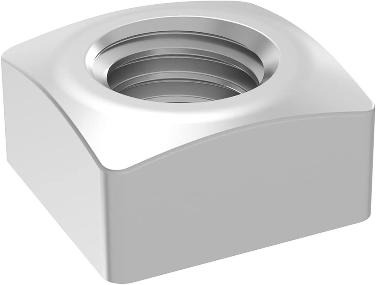 SECCARO square nut M10, stainless steel V2A VA A2, DIN 557, normal shape, 20 pieces - ShopVlot