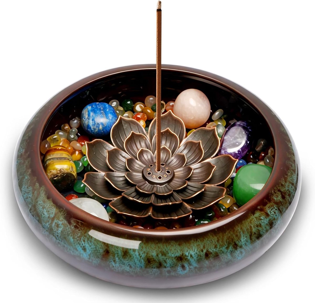 Wierookstokjeshouder met afneembaar lotusdesign - ShopVlot
