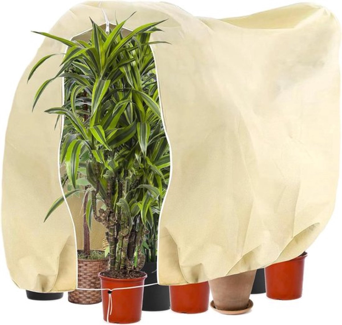 Winterbescherming Planten - Plantenbescherming Wintertent 200x240 cm - Potplanten, Buitenplanten - Ritssluiting, Trekkoord - Ademend, Scheurvast