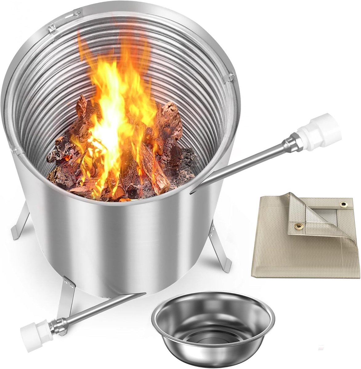 Solidchoice - Houtgestookte Verwarmer voor Zwembaden met Roestvrijstalen Spiral