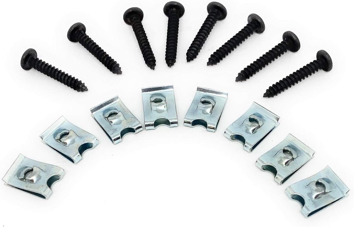 Luidsprekerinstallatie Kit 16-delig - Zelftappende Schroeven + Spire Clips - Universeel voor Deurbekleding - ShopVlot