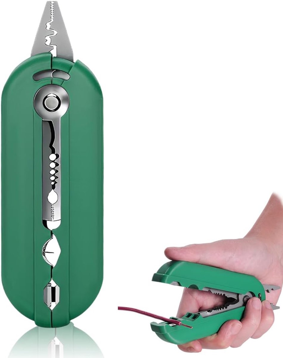 Draadstripper 7-in-1 - Hoogwaardig Koolstofstaal - Voor 8-16 AWG Draden - Ideaal voor Veilig Elektrisch Werk Thuis - ShopVlot