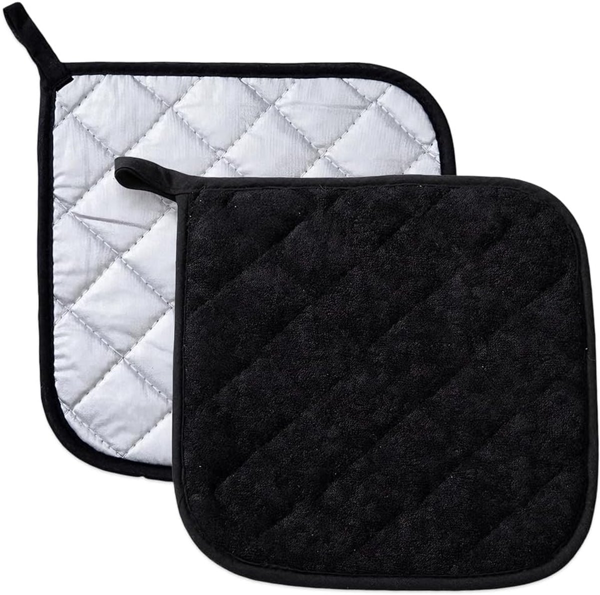 Pannenlappen set van 2 - 20 cm - 100% katoen - wasbaar - veilig grip voor hete pannen - ShopVlot