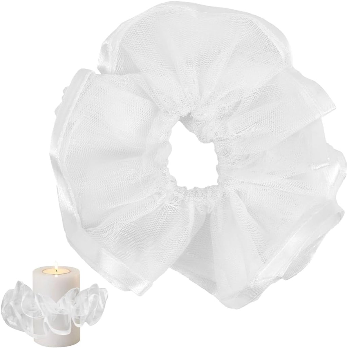 Drip Cover voor Communiecandles - Windbescherming 3-5 cm - Tulle - Beschermt tegen wasdruppels - ShopVlot