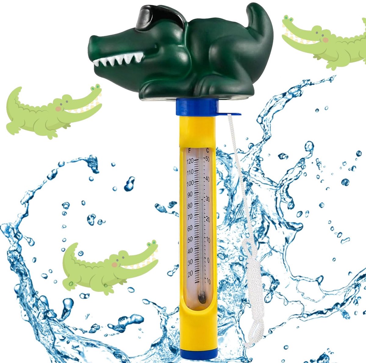 Solidchoice - Drijvende Zwembadthermometer met Eenvoudige Aflezing