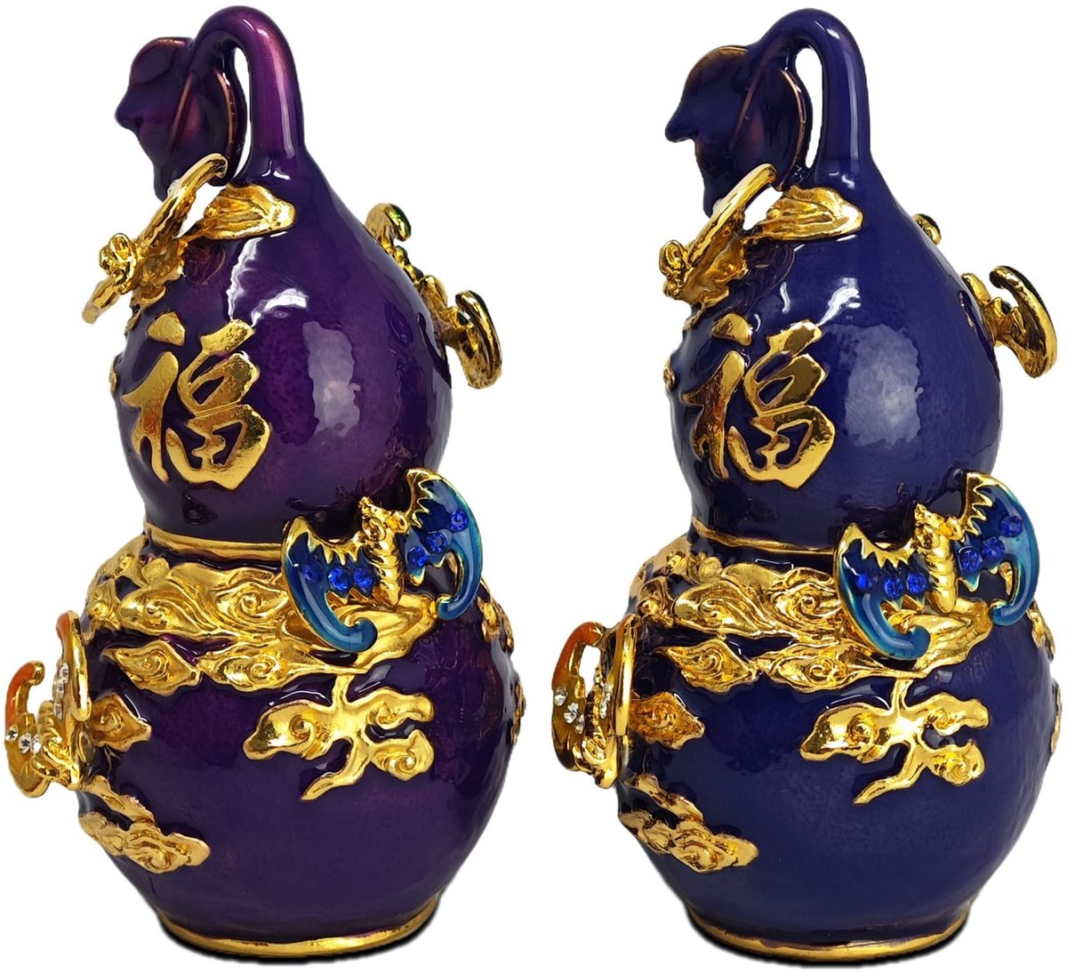 Solidchoice - Set van 2 Wu Lou Beeldjes voor Geluk en Welvaart