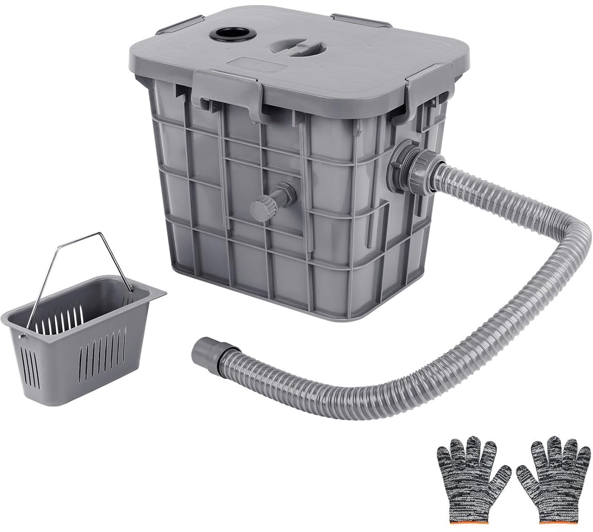 Vuilafscheider 22 Liter - PP materiaal - 7-fase filtratie - ideaal voor restaurants - ShopVlot