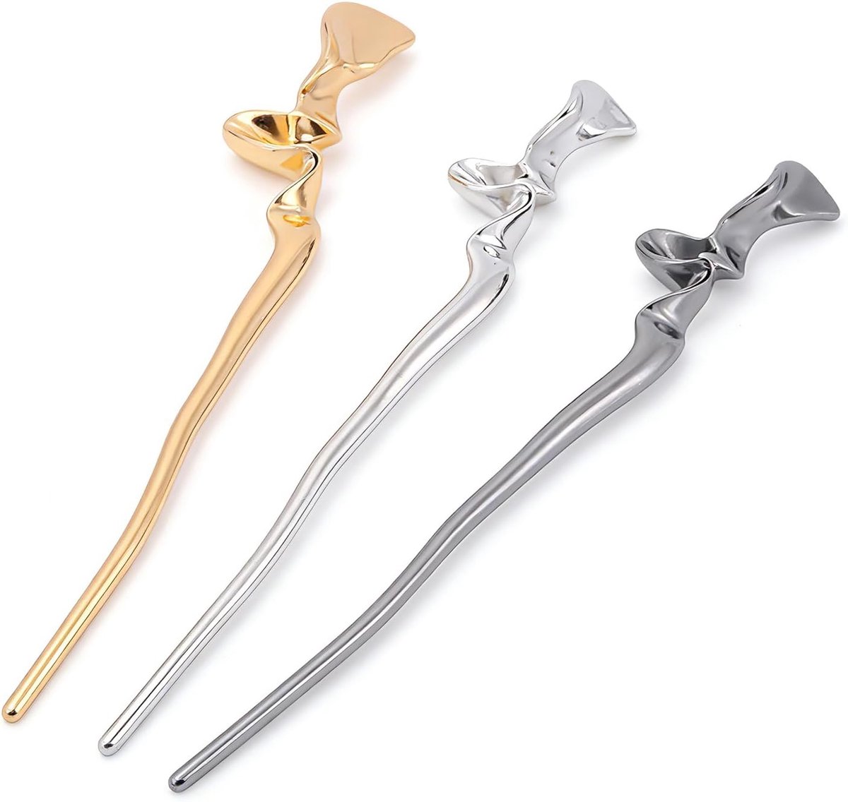 Haarspelden set van 3 - Retro metalen - Elegante Chinese stijl - Perfect voor bruiloften - ShopVlot