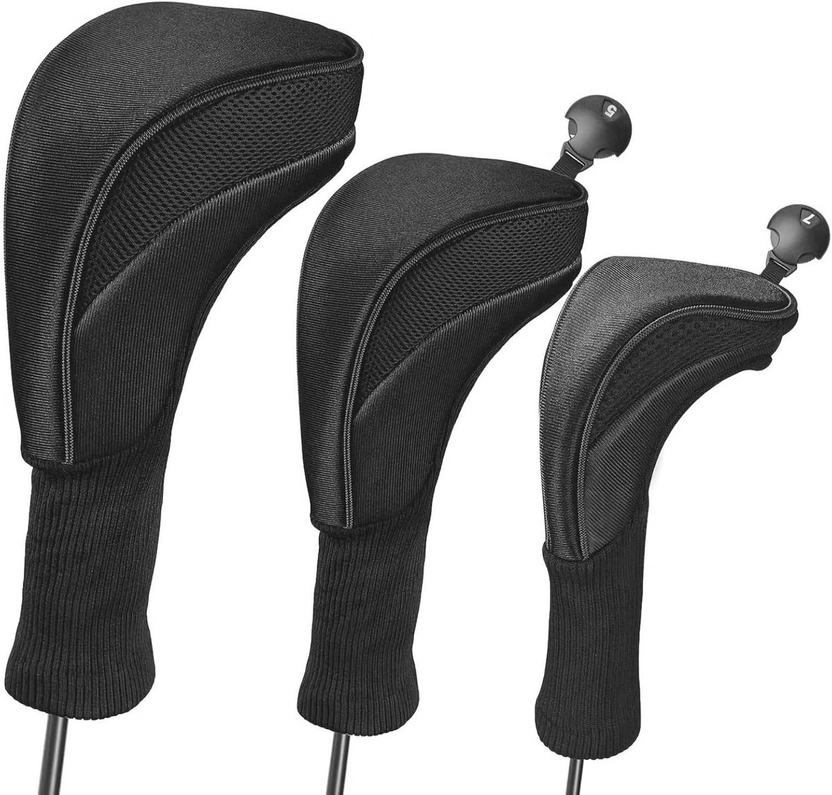 Golf Club Headcovers Set 3 Stuks - Beschermende Hoofdkappen - Zachte Materiaal - Optimale Bescherming - ShopVlot