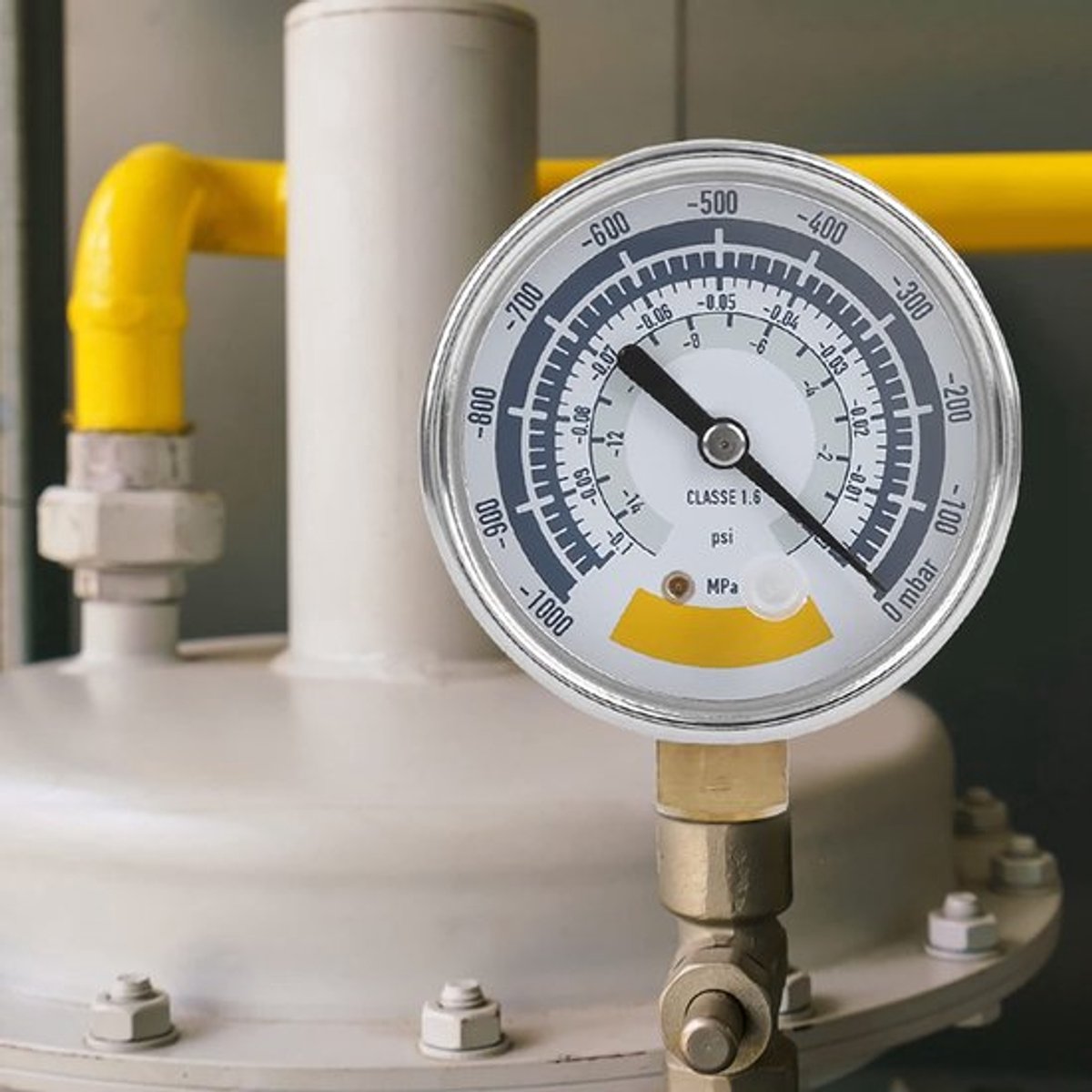 Manometer Nauwkeurig - 304 Roestvrij Staal - Vacuümdruk Tester - Drukmeter - 0 ~ -14psi - Buitendiameter 63 mm