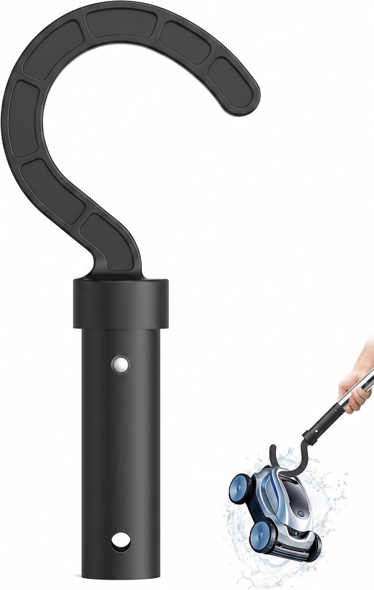 Pool robot hook, 1 piece, made of sturdy plastic, space-saving wall organisation for cleaning equipment, rods and pool - ShopVlot