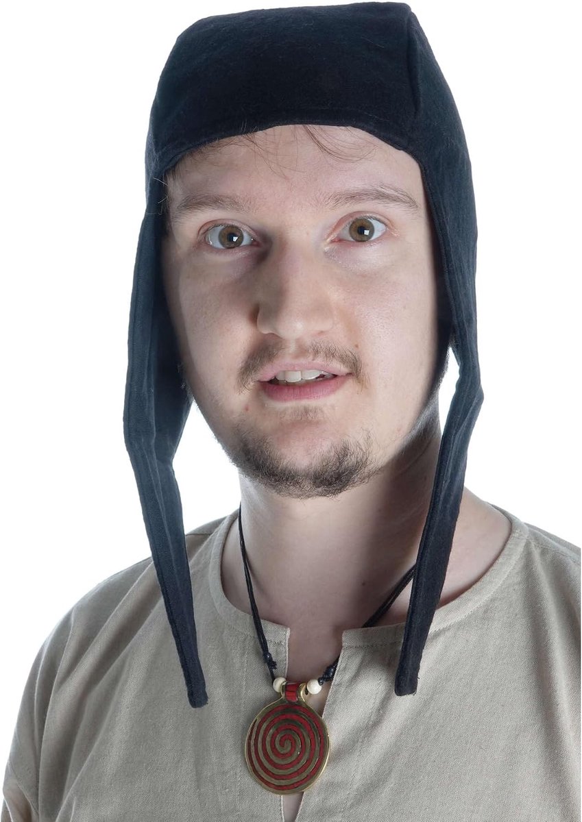 medieval shade Karamphi made of wool felt brown, black, green, red, beige M, L, XL wanding LARP - ShopVlot