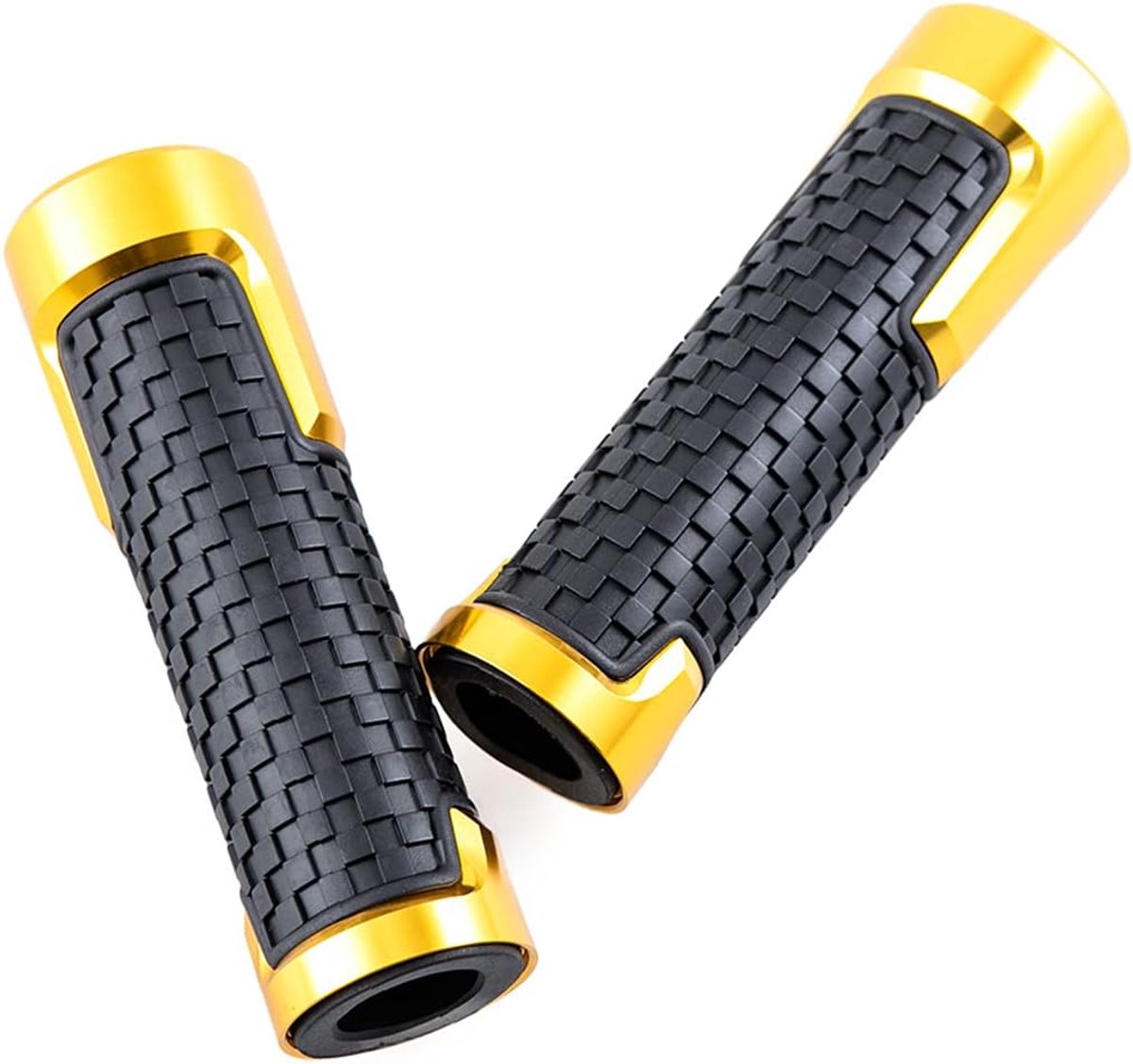 Universal Motorcycle Handlebar Grips - 22mm (7/8") 24mm (1") Non-slip Rubber Motorcycle Grips for Scooter, Moped Quad - ShopVlot