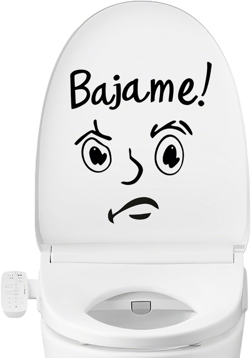 1 stuk wc-dekselsticker, grappige motieffolie ter decoratie van je badkamer, zelfklevende en decoratieve sticker - ShopVlot