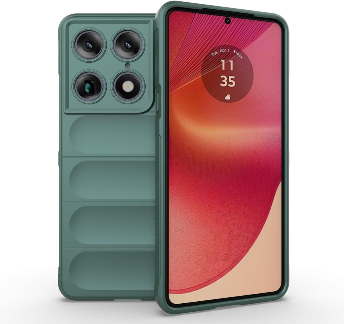 Mobiel beschermhoes 17,2 cm - vloeibare siliconen - groen - ultieme bescherming tegen vallen - ShopVlot