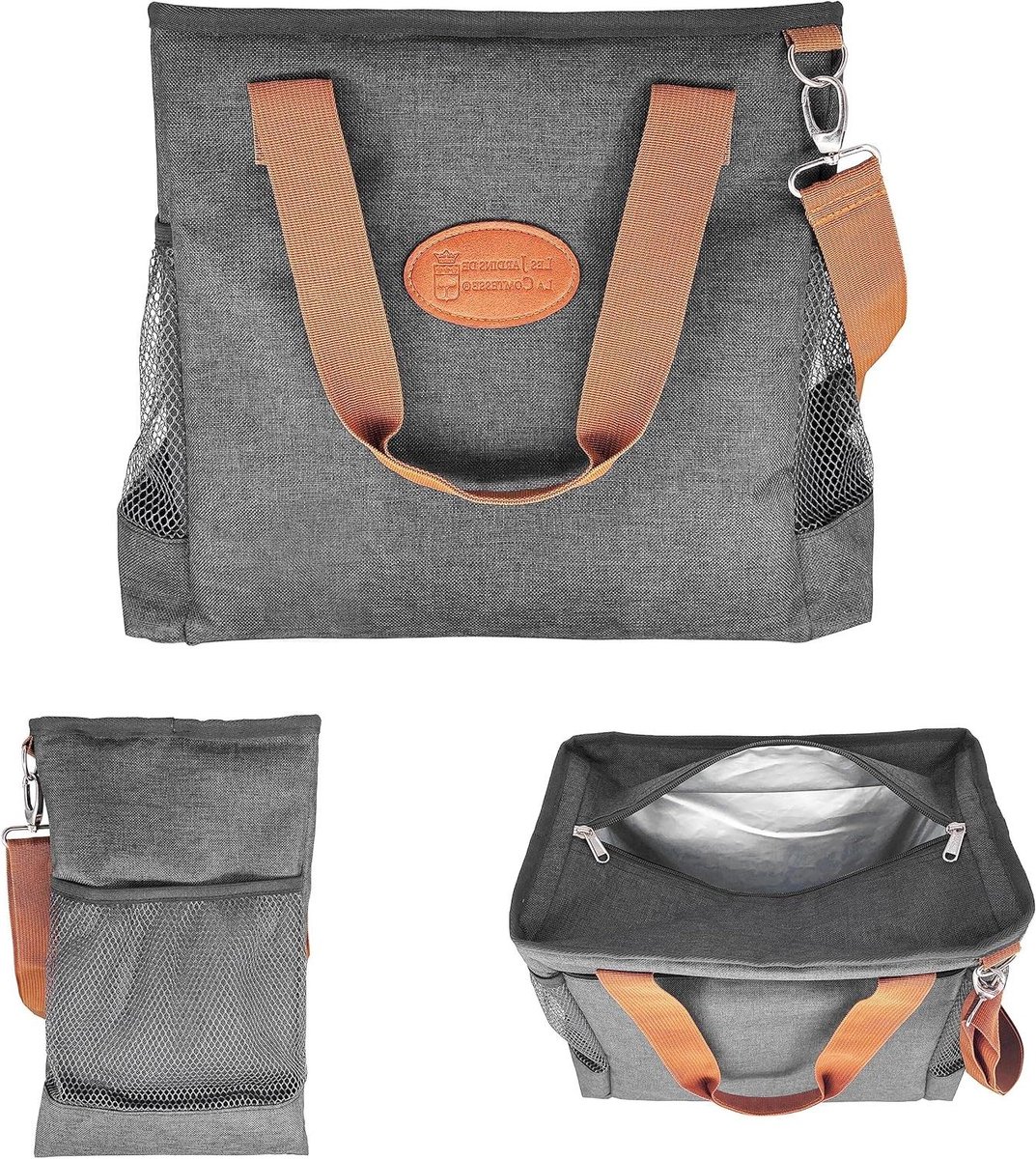 Picknick Koelbox - Isolerende Tas - Buiten Eten - Veel Opbergvakken - 20 Liter - Grijs