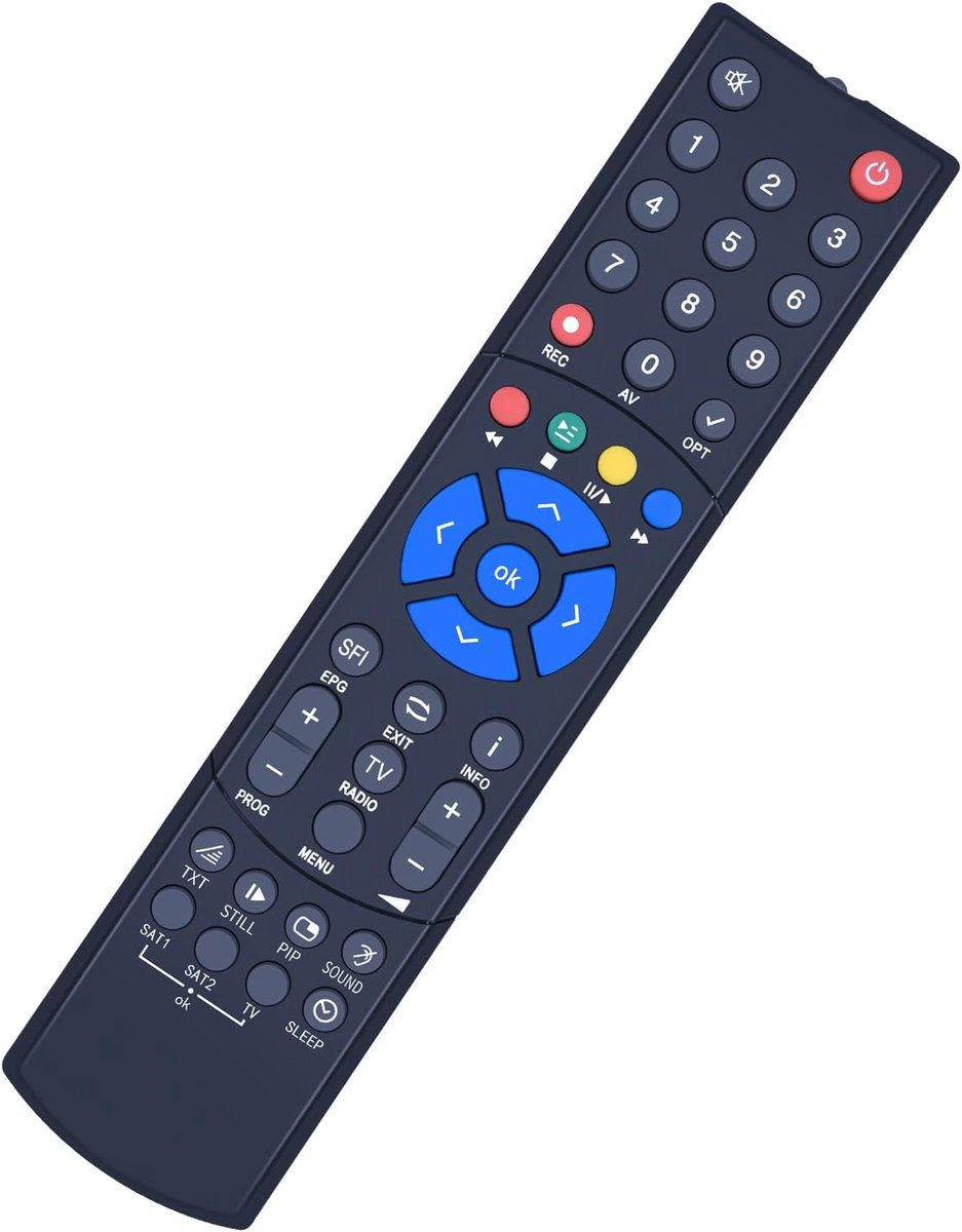 Replacement Remote Control Compatible with TechniSat Remote Control PVR 235 Receiver S1/S2/K1, Compatible with - ShopVlot