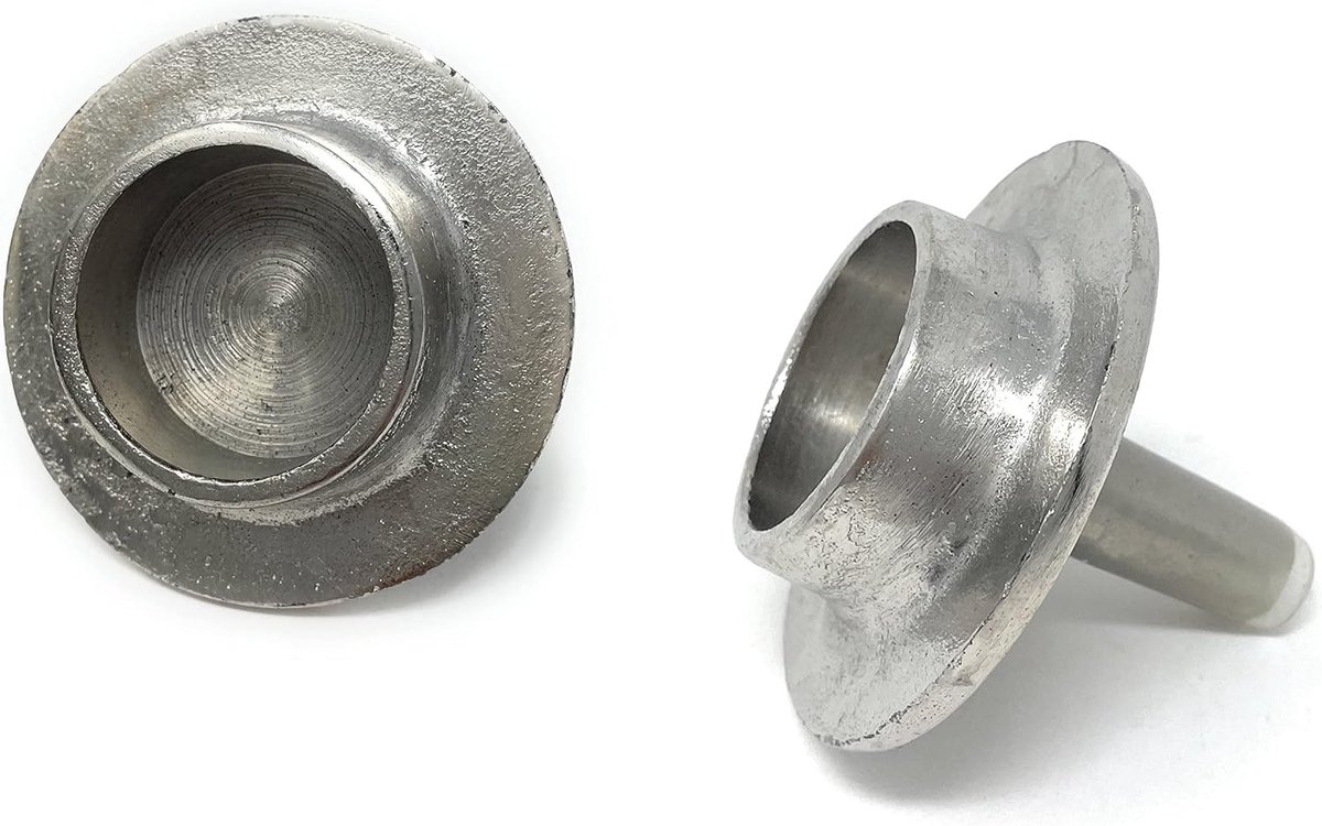 Set of 2 solid candle holders, wine bottle attachment, bottles, candle holders, antique look for tea lights, aluminium - ShopVlot