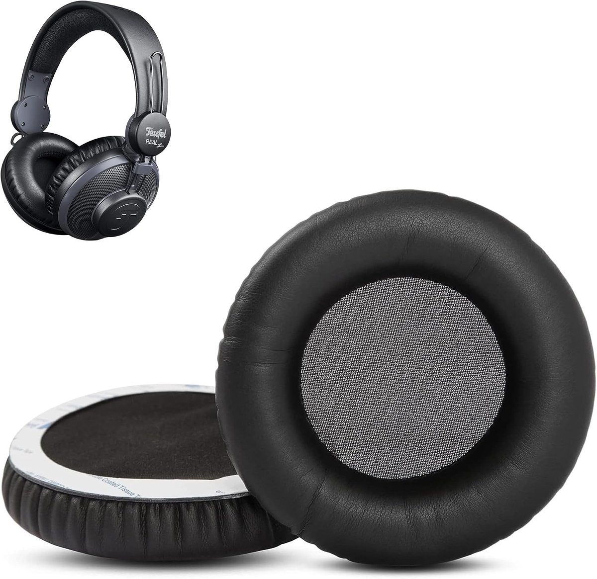 Real Z Ear Pads Replacement Compatible with Teufel Real Z Headphones Ear Pads Cushion (Protein Leather/Memory Foam) - ShopVlot