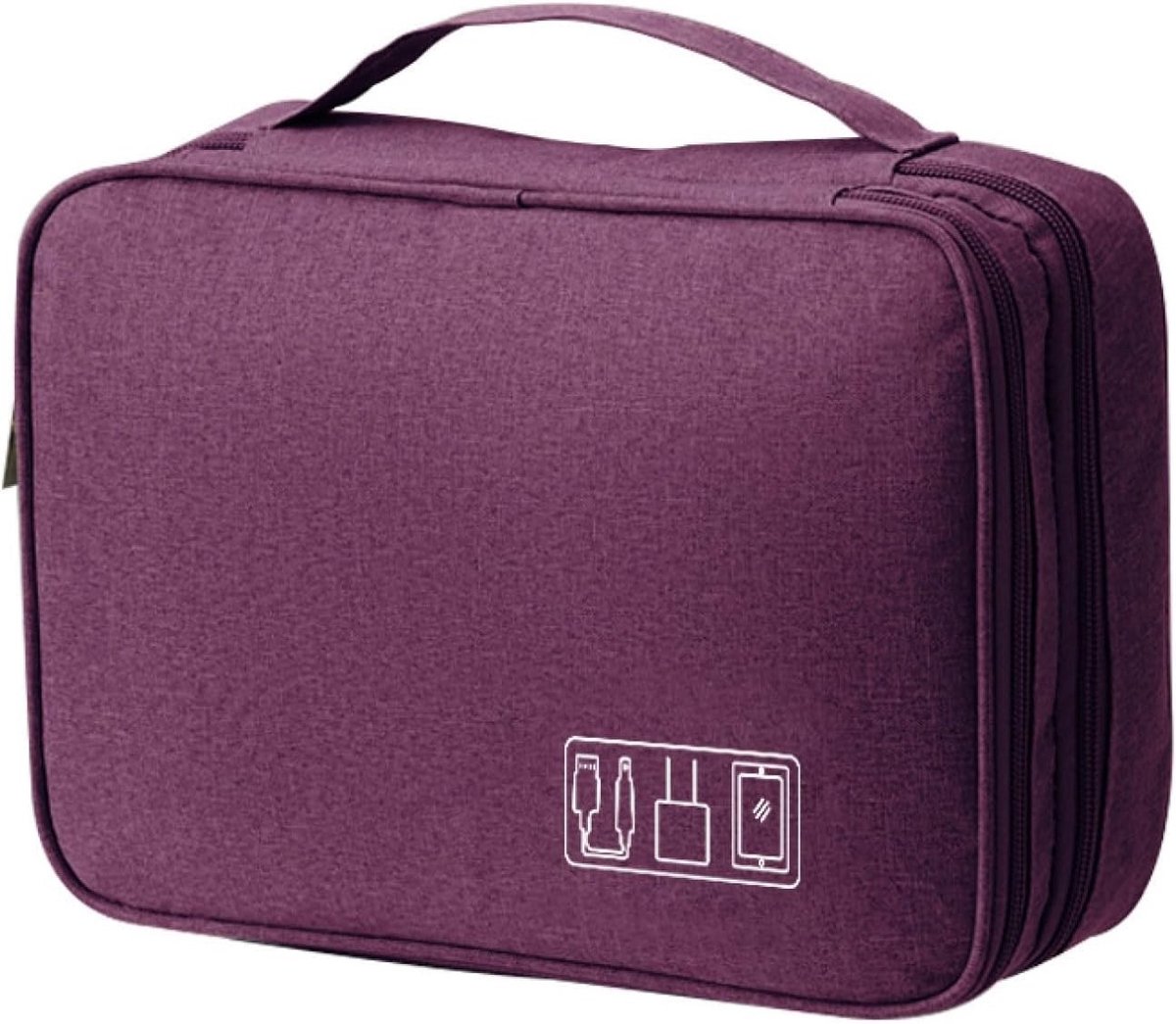 Reisaccessoires Organizer - Lila - Draagbare Elektronische Kabeltas - Waterdicht en Duurzaam - Voor Elektronische Accessoires