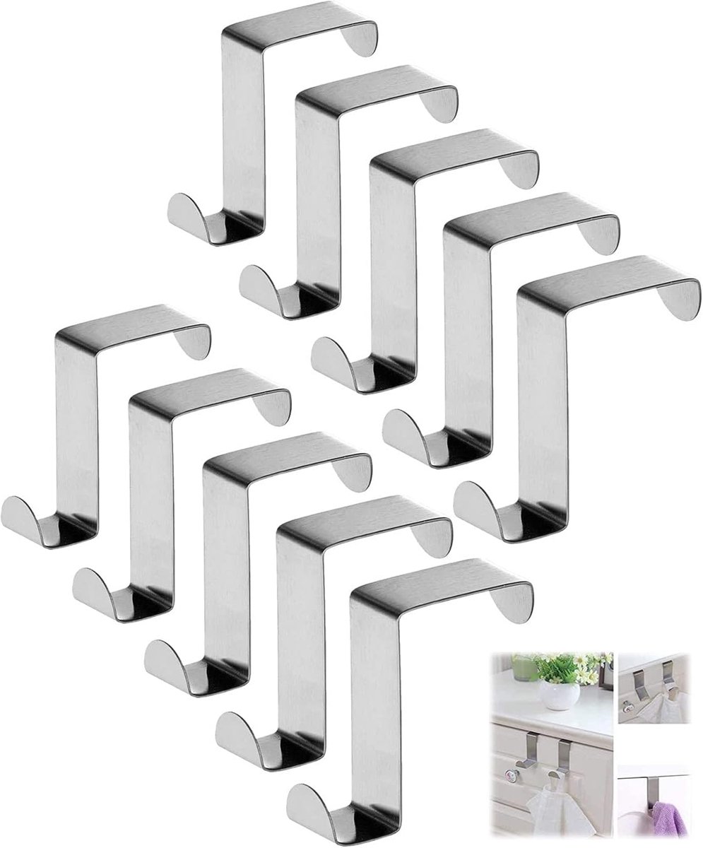 Tang yuan 10 pieces of door taps, swing door hooks and door hooks made of stainless steel are located on the doors of - ShopVlot
