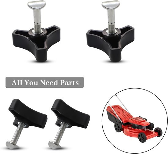 Haihshine Lawn Mower Handle,Lawn Mower Triangle Handle Knobs Nut Bolt Handle Parts Garden Tools Accessories for - ShopVlot — afbeelding 5