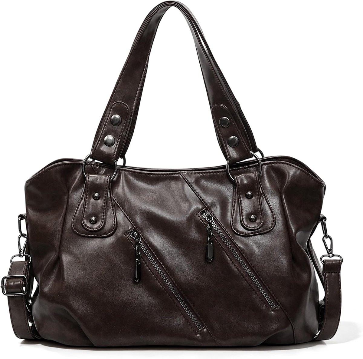 Women's Handbag, Shoulder Strap, Shopping Bag, PU Leather, Fashion, Chic Large Capacity, Rigid Shoulder Bag, Elegant - ShopVlot