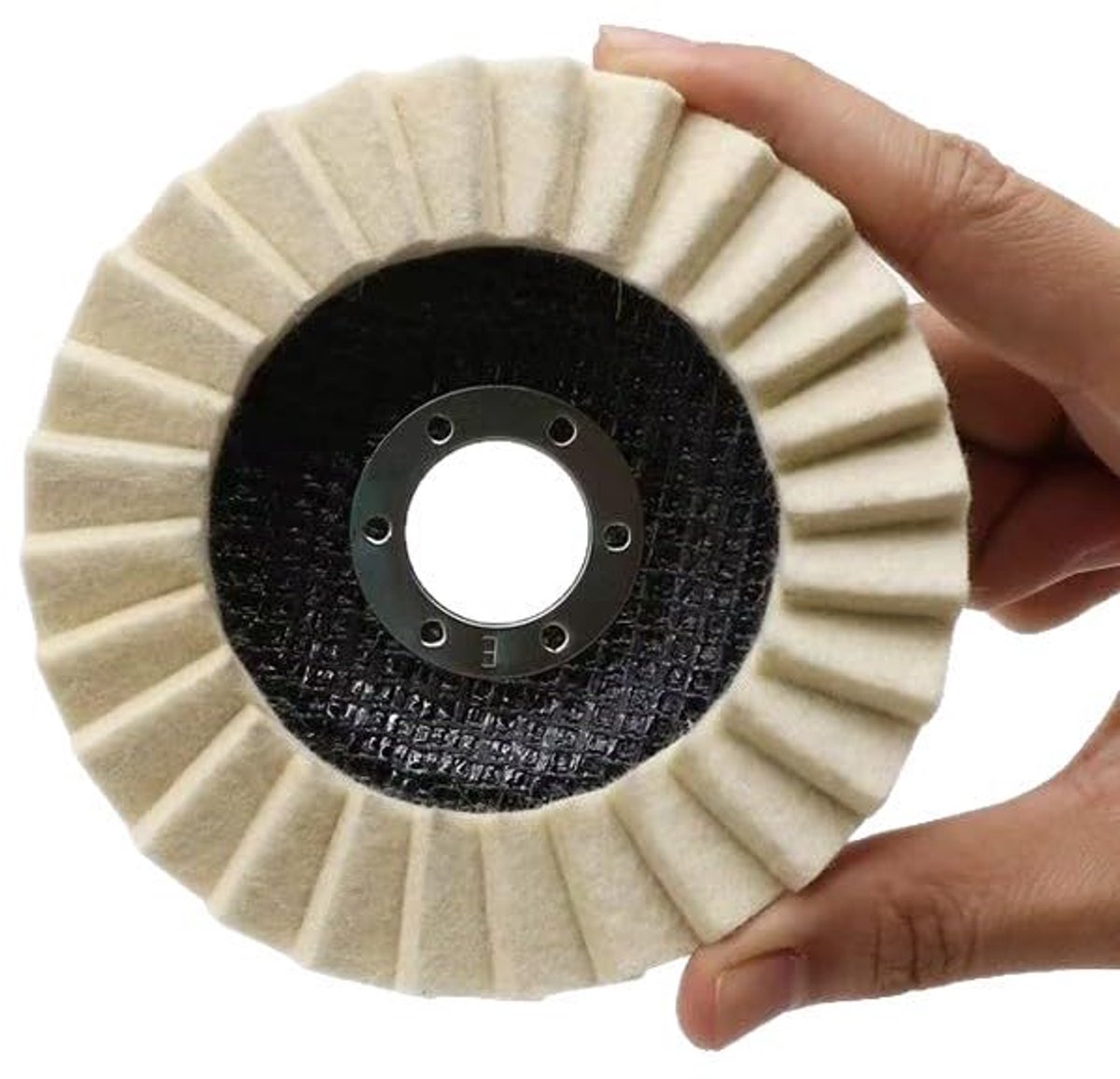6 stuks polijstschijven 125 mm x 22 mm, vilten polijstschijf voor haakse slijper, polijstschijven van wolvilt voor het - ShopVlot