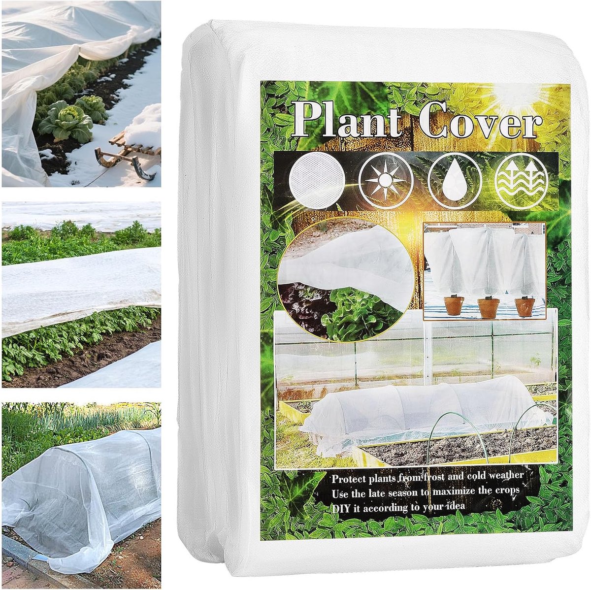 Garden fleece for plants, garden fleece, 30 m² frost protection, growth fleece for flower beds, garden fleece winter - ShopVlot