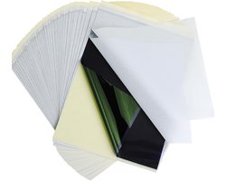 FISHSHOP Transfer Paper for Tattoos, 50 Sheets, A4, Paper, Temporary Tattoos, Stencil Paper, Thermal Tattoos - ShopVlot