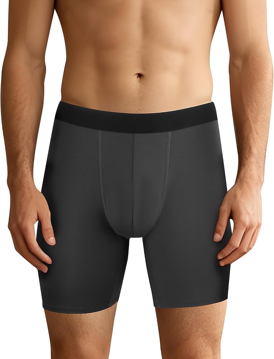 Hibluco Naadloze boyshorts voor heren, schuurbestendig, katoenen boxerslip - ShopVlot