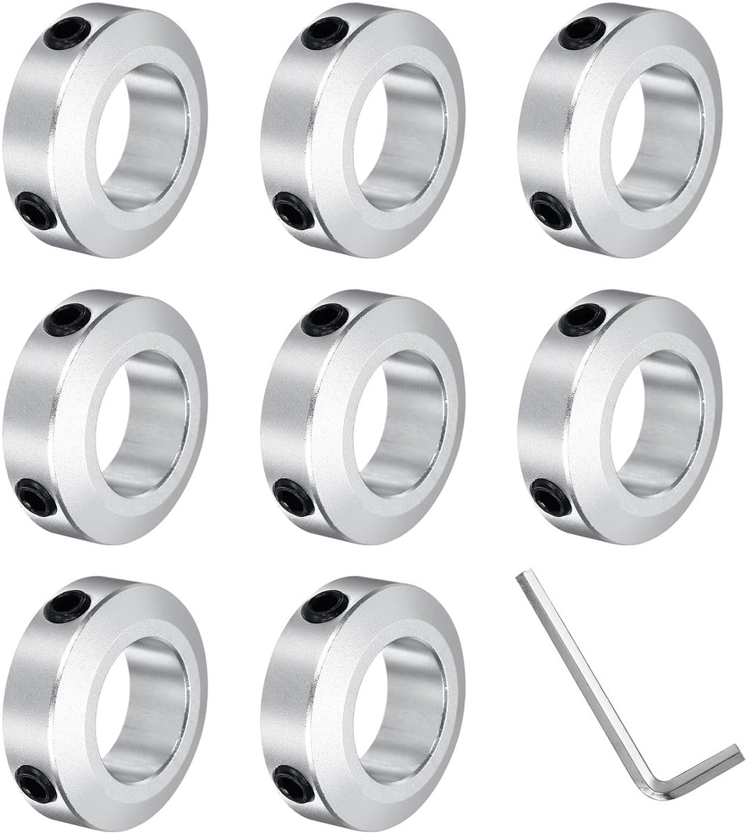 8 stuks stelringen, 12 mm, klemring, ID 12 mm, AD20 mm, breedte 8 mm, asbeveiliging voor CNC, transmissie, as, auto - ShopVlot