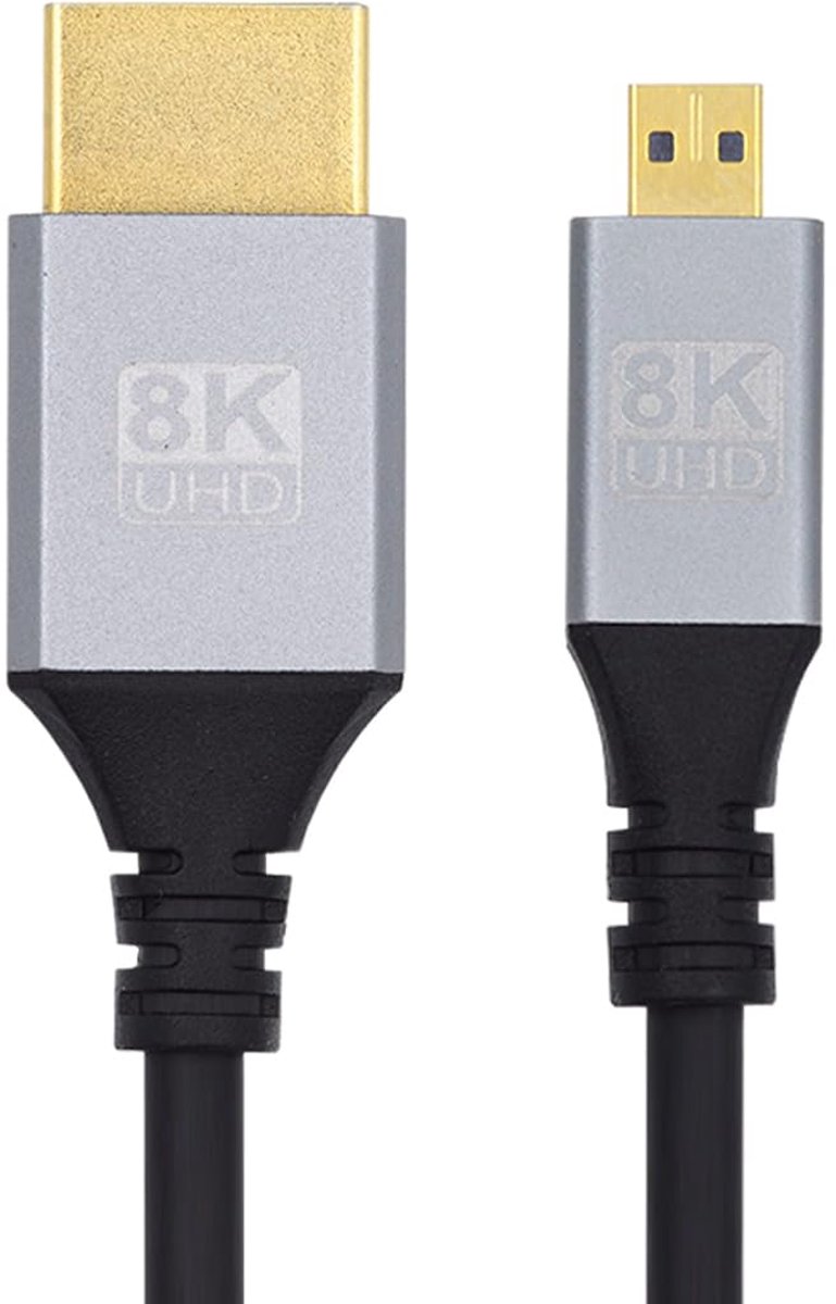 xiwai 8K Micro HDMI 2.1 Ultra Thin HDTV Cable 1m, Type-A to Type-D 4K Hyper Super Flexible Slim Cord for Camera HDTV - ShopVlot