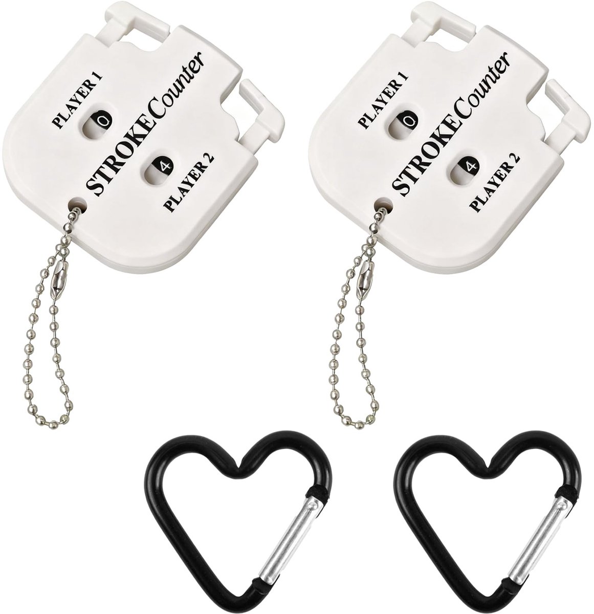Dailygoods - Set van 2 Golfresultatentellers met Karabijnhaak