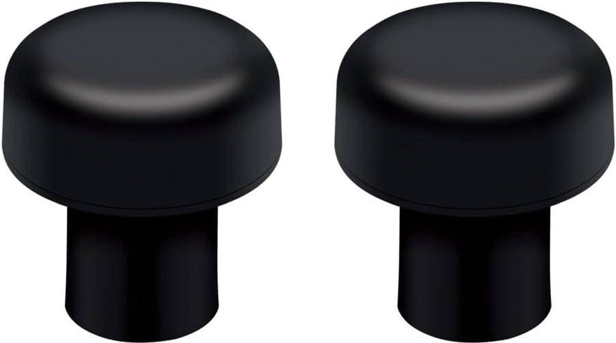 Deurstopper - Vloerstop Muurstop - Bescherming Interieur - Roestvrij Staal - Hoogte 60mm - Zwart