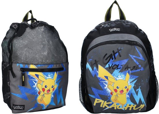 Pokemon tassenset; rugzak en gymtas