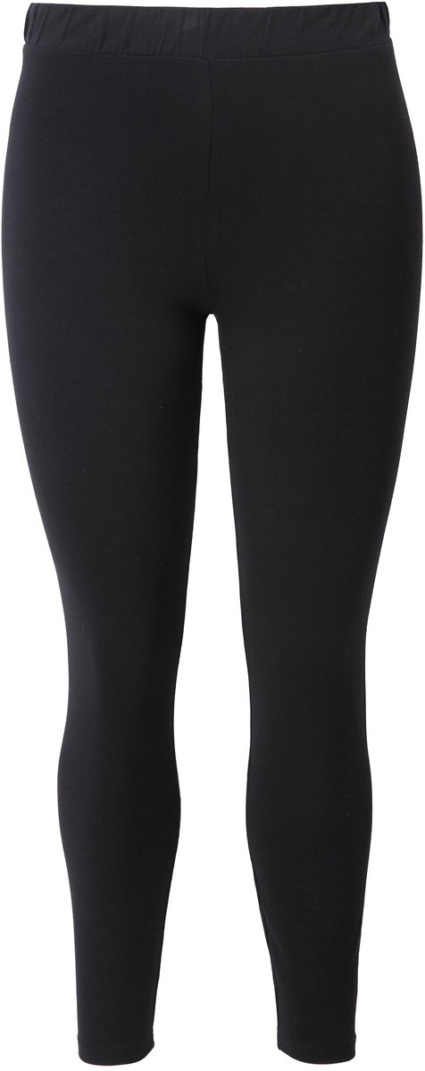 Studio Untold - Dames - legging smal gesneden high waist elastische band jersey - Zwart - Maat 42+