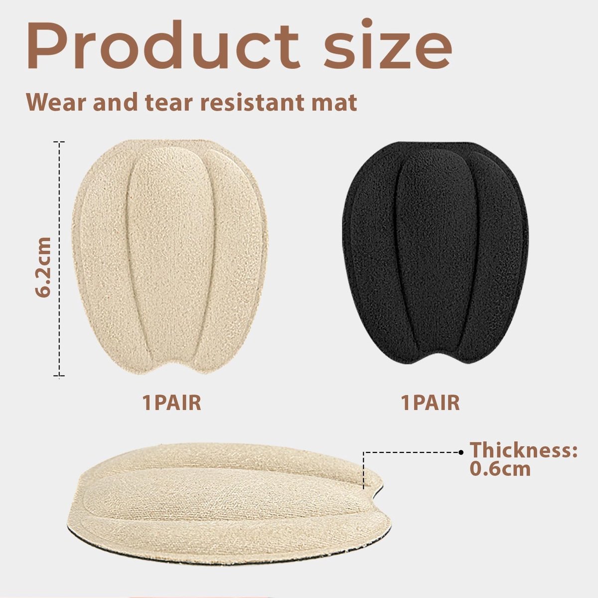 Dailygoods- Hielkussentjes 4 Stuks - Maatvermindering - Antislip Tongpads - Ondersteunend Ontwerp - Dikte 0,66-0,71 cm - Geschikt voor Mannen/Vrouwen - Schoeninlegzolen