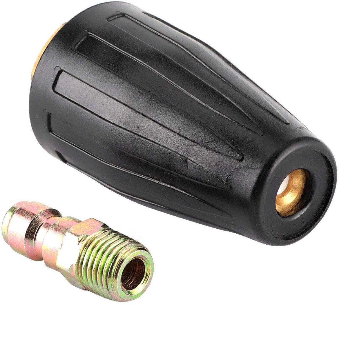 Dailygoods- Turbomondstuk 3600PSI - Roterende Spuittip - Massief Messing - Roestvrij Staal - Hogedrukreiniger Accessoires - Efficiënte Reiniging