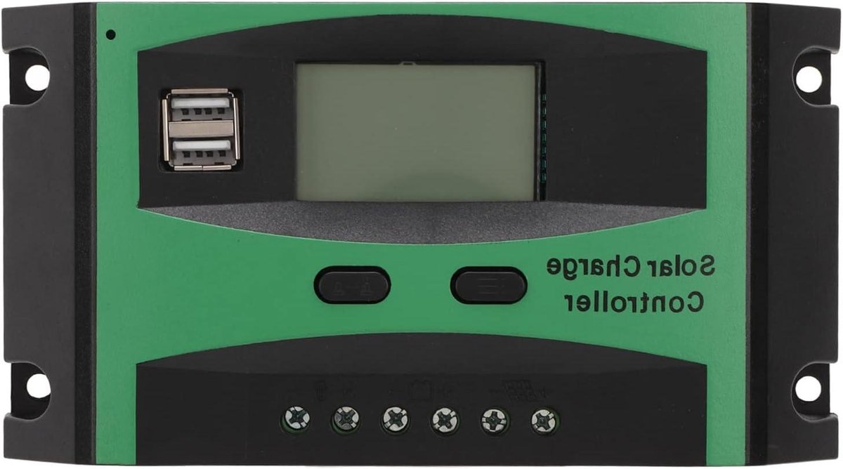 Zonnepaneel Controller - Solar Regulator - Energiebeheer - Automatische Identificatie - 20A 12V 24V - Zwart