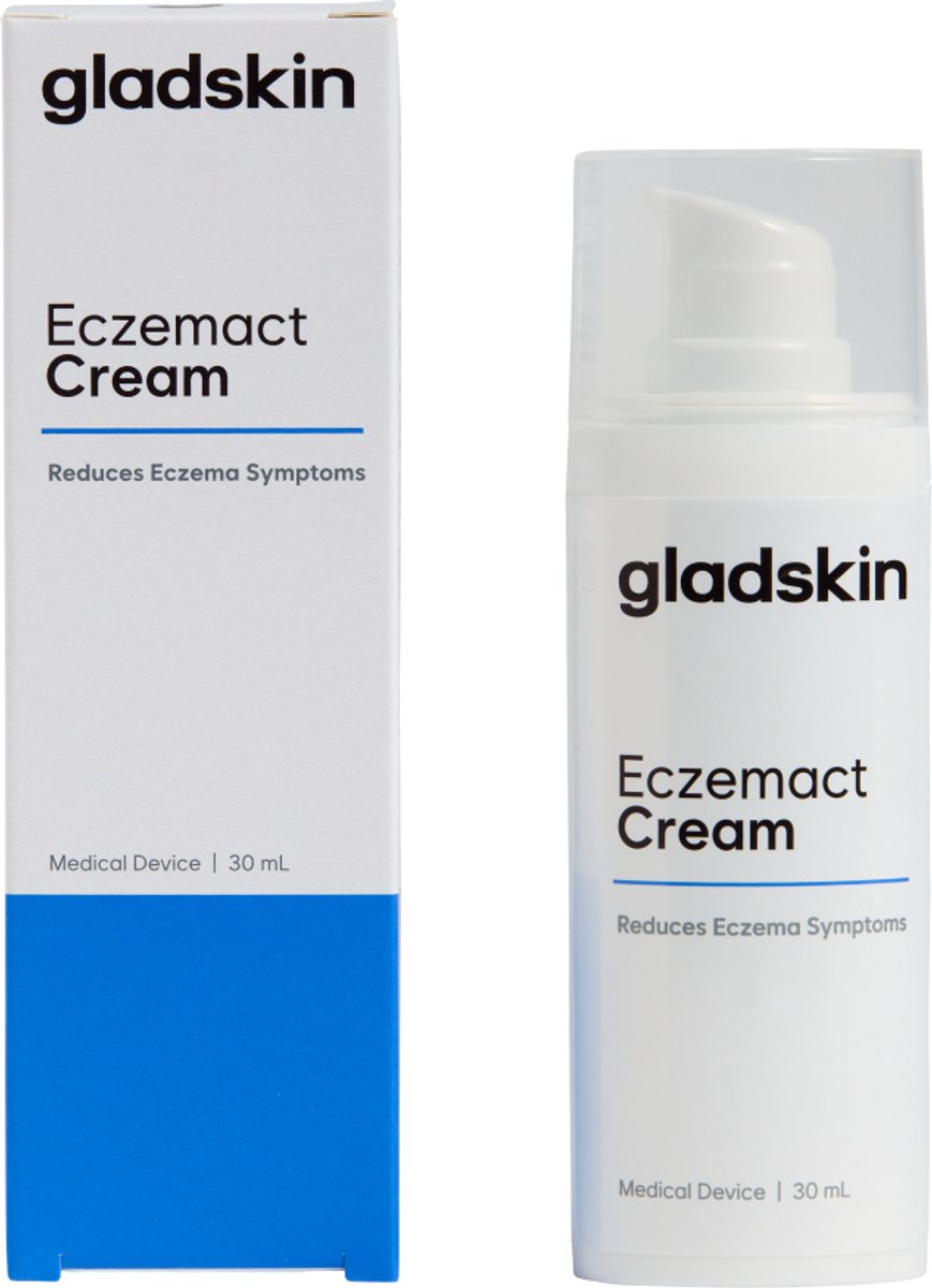 Gladskin ECZEMACT Crème voor de Eczeem-gevoelige & gevoelige huid (30ml) – Verzachtende Hydraterende Crème, Veilig voor Volwassenen & Kinderen, Dermatologisch Getest, Parfumvrij