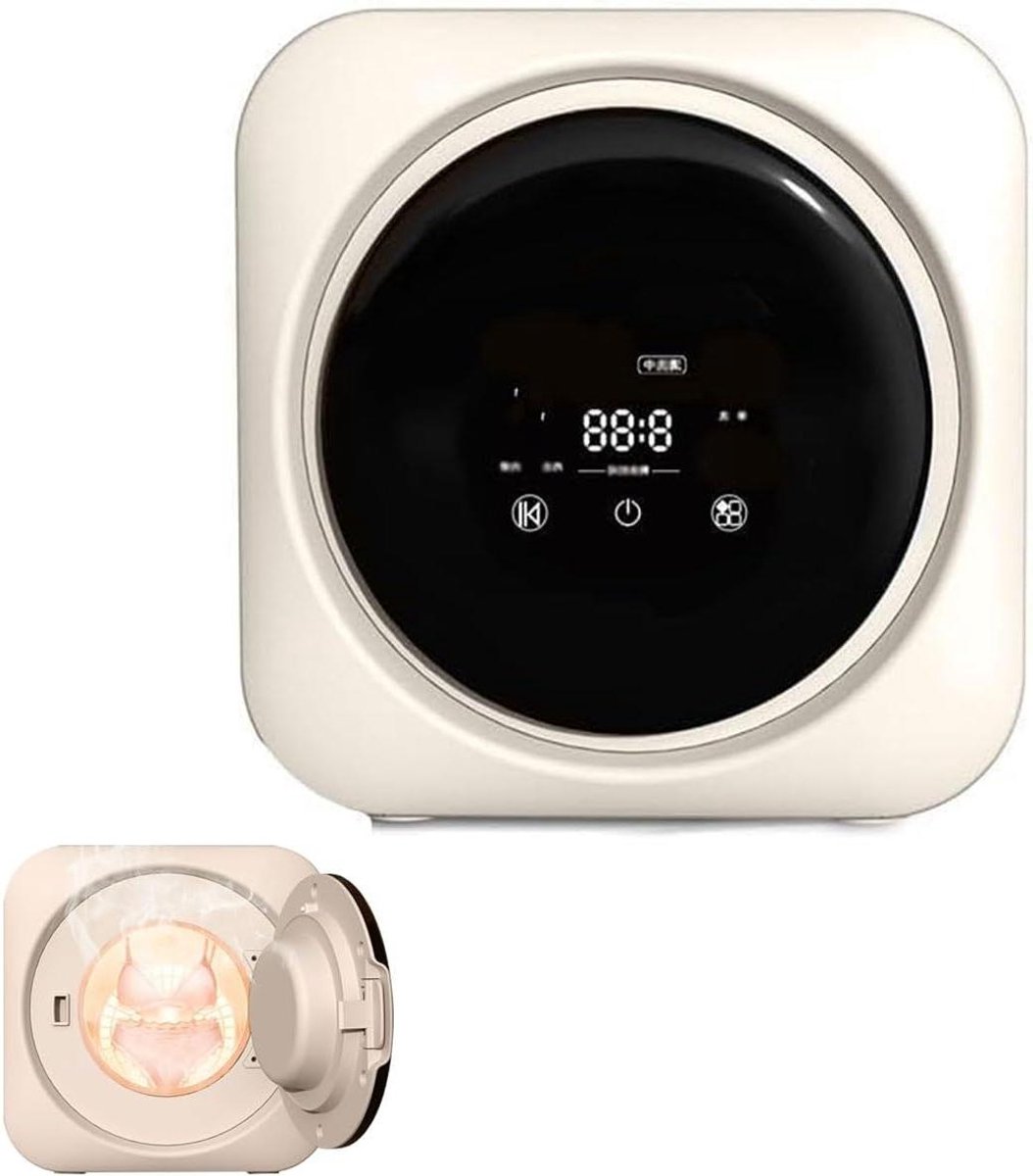 Mini Wasmachine Draagbare Wasmachine Ondergoed Wassen en Drogen 3.5L Wit